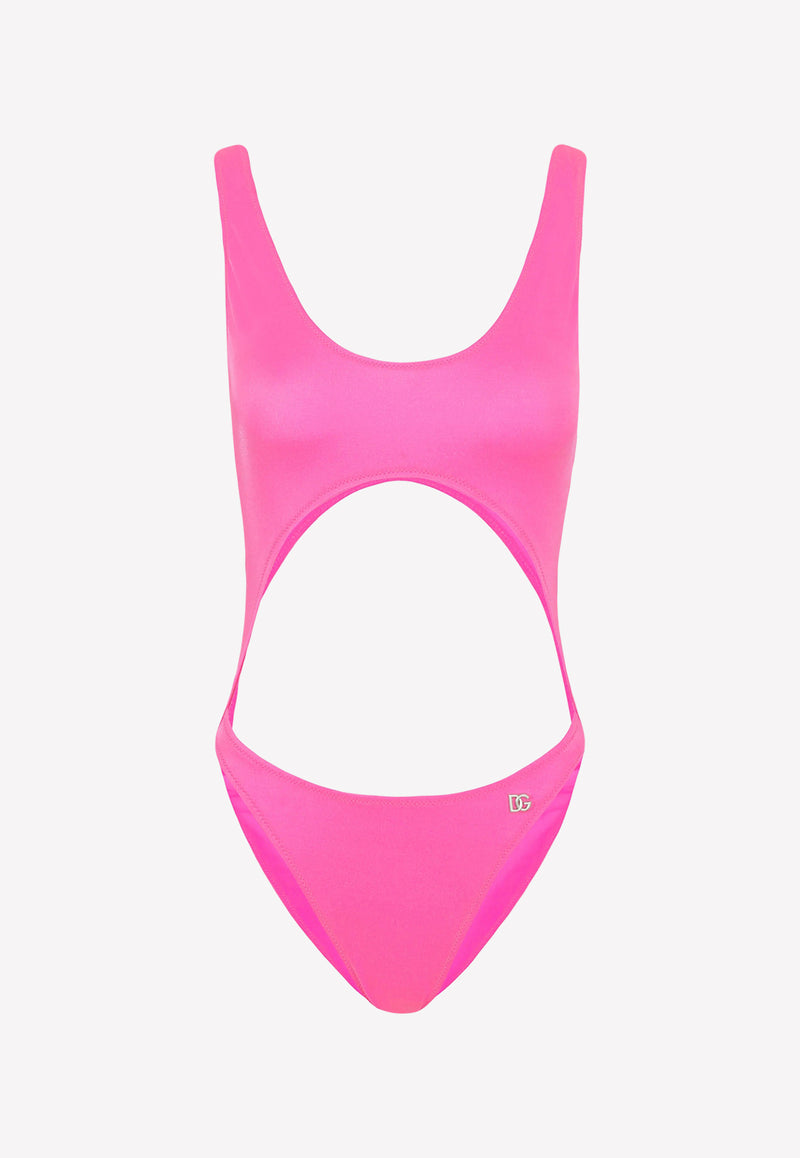 Dolce & Gabbana Hublot Style One-Piece Swimsuit Pink O9B30J FUGLG F0733