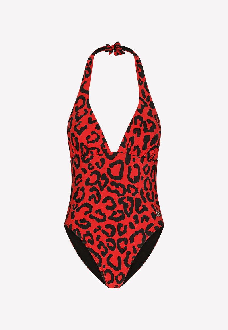 Carnation-Print One-Piece Swimsuit Dolce & Gabbana O9C27J FSG53 HSYJN