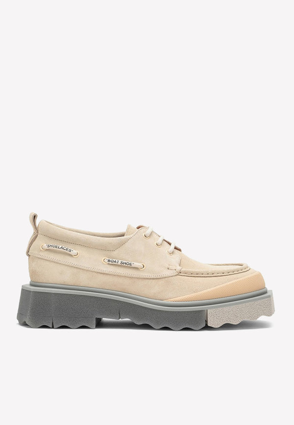 Off-White Suede Lace-Up Shoe Beige OMIG006S23LEA002/M_OFFW-6161