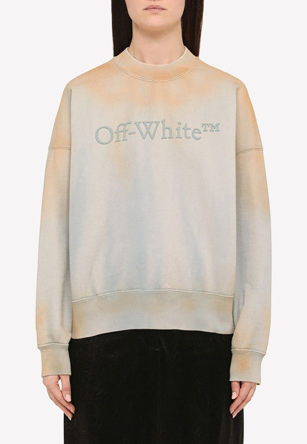 Off-White Vintage-Effect Pullover Sweatshirt Beige OWBA068S23JER001/M_OFFW-6161