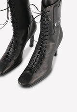 100 Lace-Up Ankle Boots in Leather