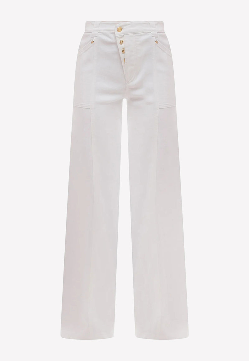 Tom Ford Wide-Leg Jeans PAD104-DEX160 AW003 White