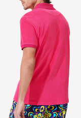 Vilebrequin Terry Polo T-shirt in Cotton Blend Pink PAFC1Q00-157