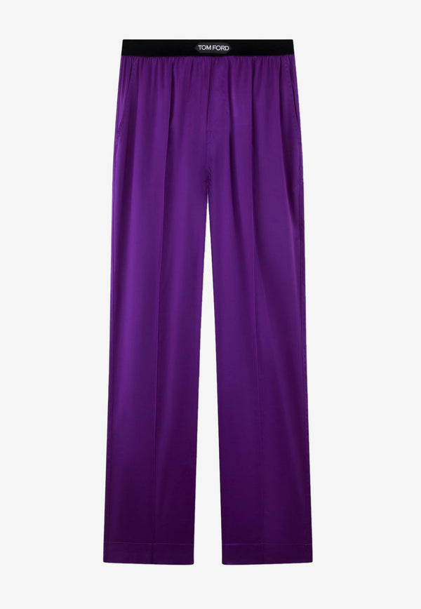 Tom Ford Silk Satin PJ Pants Purple PAW397-FAX881 GV542