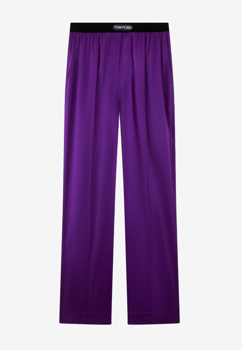 Tom Ford Silk Satin PJ Pants Purple PAW397-FAX881 GV542