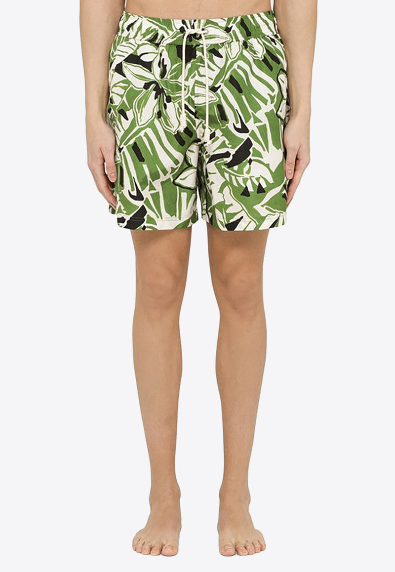 Palm Angels Printed Swim Shorts PMFD002S23FAB001/M_PALMA-5501 Green