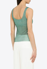 Giuseppe di MorabitoRhinestone-Embellished Sleeveless TopPS23178TO212/MTurquoise