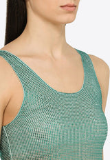 Giuseppe di MorabitoRhinestone-Embellished Sleeveless TopPS23178TO212/MTurquoise