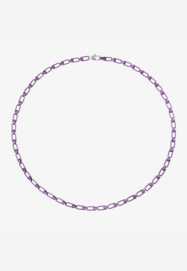 EÉRA Special Order - Reine Silver Necklace Purple RENEME11S3