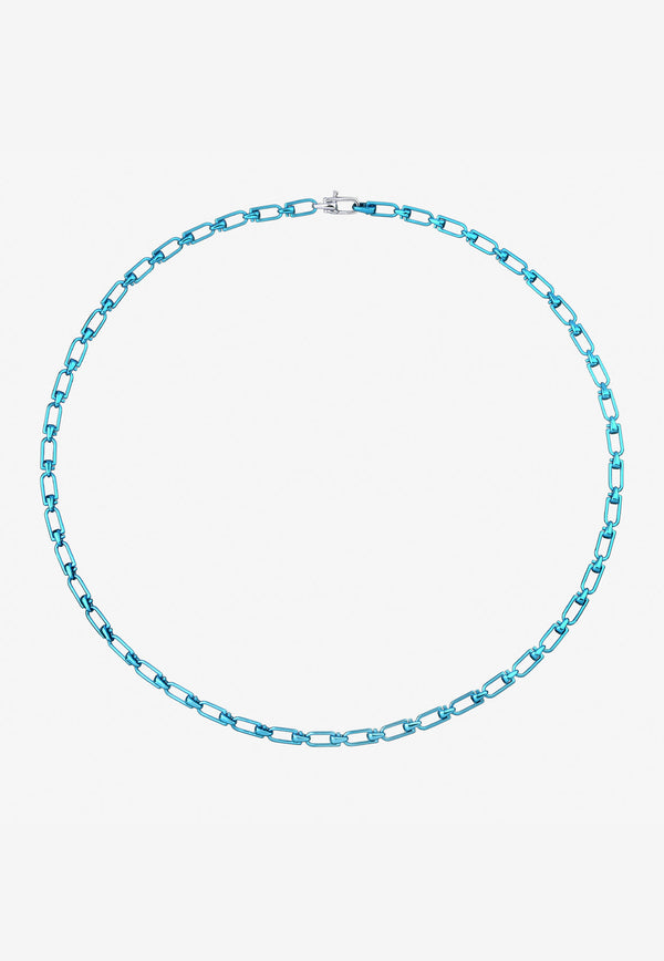 EÉRA Special Order - Reine Silver Necklace Light Blue RENEME13S3