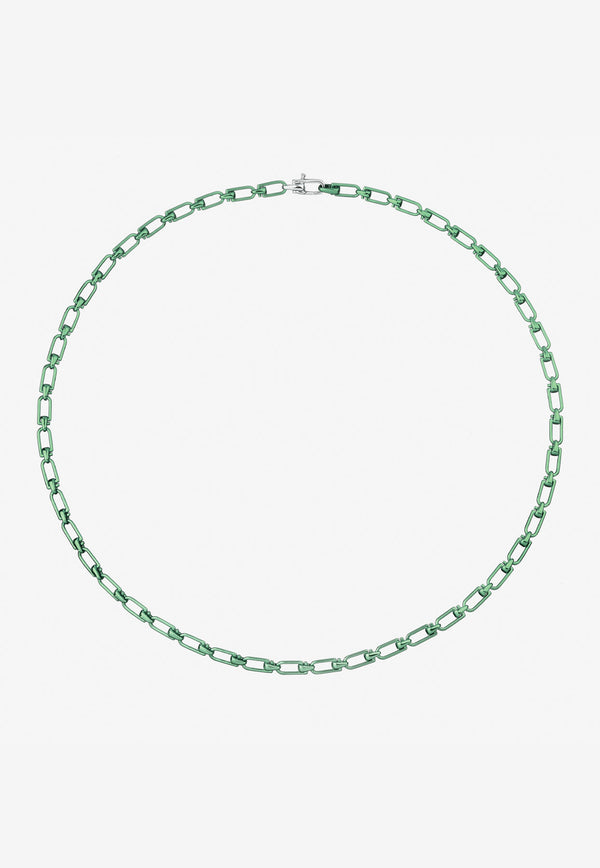 EÉRA Special Order - Reine Silver Necklace Green RENEME15S3