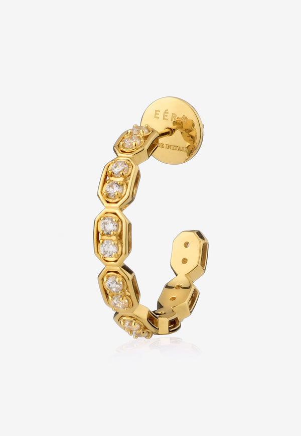EÉRA Special Order - Big Roma Hoop Earring in 18-karat Yellow Gold with Diamonds Gold RMERFP01B1