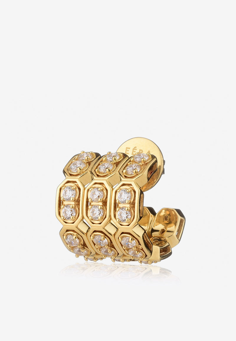 EÉRA Special Order - Roma 18-karat Yellow Gold Diamond Earring Gold RMERFP01U3