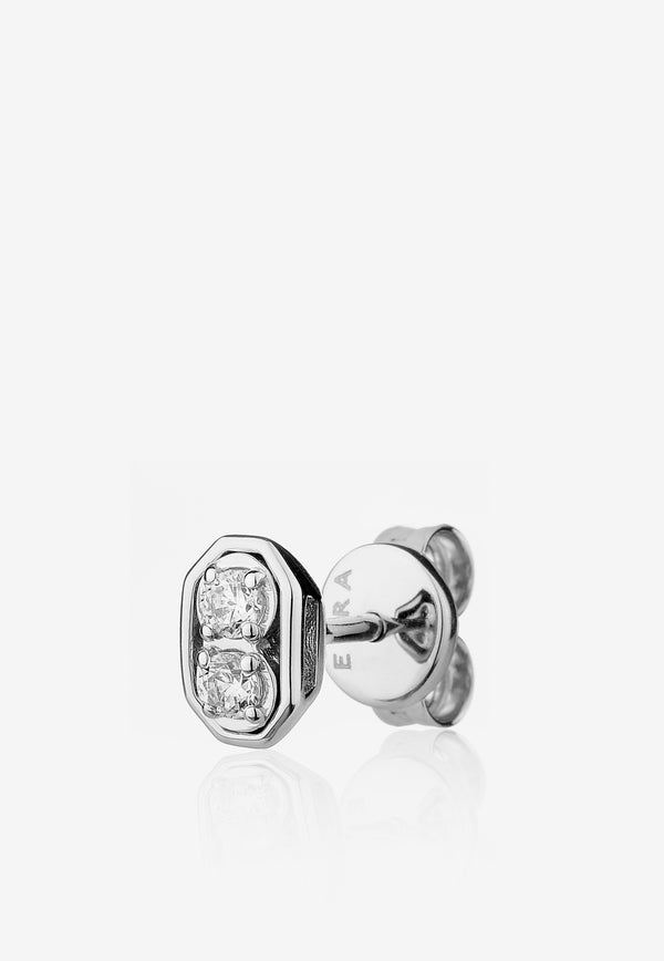 EÉRA Special Order - Roma Diamond Stud Earring in 18-karat White Gold Silver RMERFP02U4