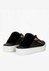Giuseppe Zanotti Gail Cut Sabot Sneakers in Leather Black RS10043002