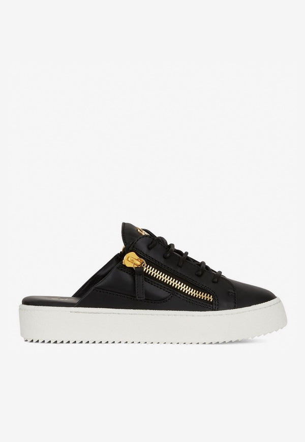 Giuseppe Zanotti Gail Cut Sabot Sneakers in Leather Black RS10043002