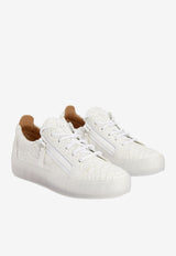 Giuseppe Zanotti Gail Low-Top Sneakers in Python Print Leather White RS20041001