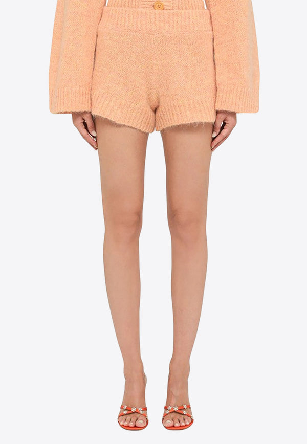 ROTATE Susanna Wool Knit Shorts Orange RT1519WO/L