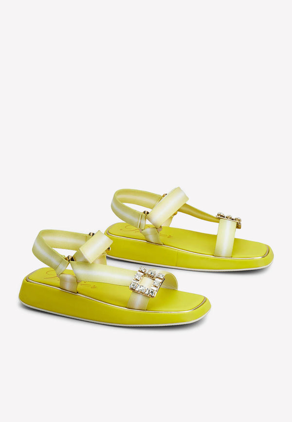 Roger Vivier Vivier Slide Trekky Crystal Buckle Sandals Yellow RVW60932820DA291XW NAST MAND ST+KAC+D1P