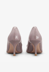 Roger Vivier Viv’ In The City 65 Pumps in Patent Leather Beige RVW61830690D1PL231 L231