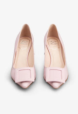 Roger Vivier Viv’ In The City 65 Pumps in Patent Leather Pink RVW61830690D1PM427 M427