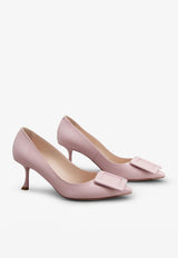 Roger Vivier Viv’ In The City 65 Pumps in Patent Leather Pink RVW61830690D1PM427 M427