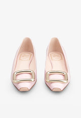 Roger Vivier Viv' Choc Ballerinas Flats in Patent Leather Pink RVW65032180D1PM427 M427