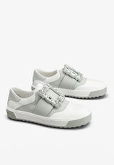 Roger Vivier Very Vivier Strass Buckle Sneakers Gray RVW68734610PDN1T87 1T87