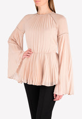 Rachel Gilbert Pink Nyla Pleated Fit &amp; Flare Top 17AWRG30055.DST