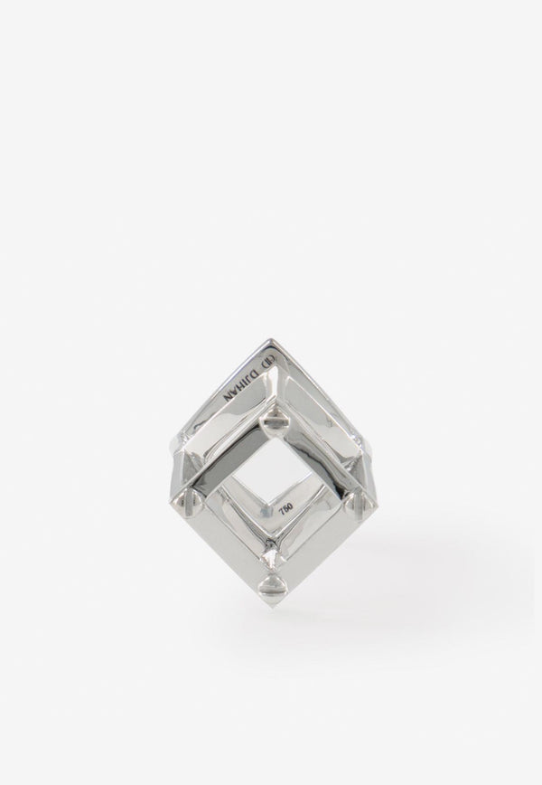 Djihan Cube Mirage 18-karat White Gold Ring Silver Rin-294