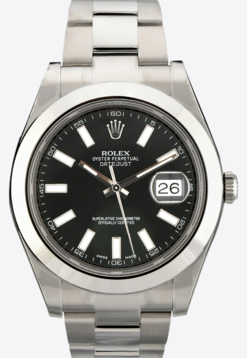 Oyster Perpetual Datejust 41 with Black Dial