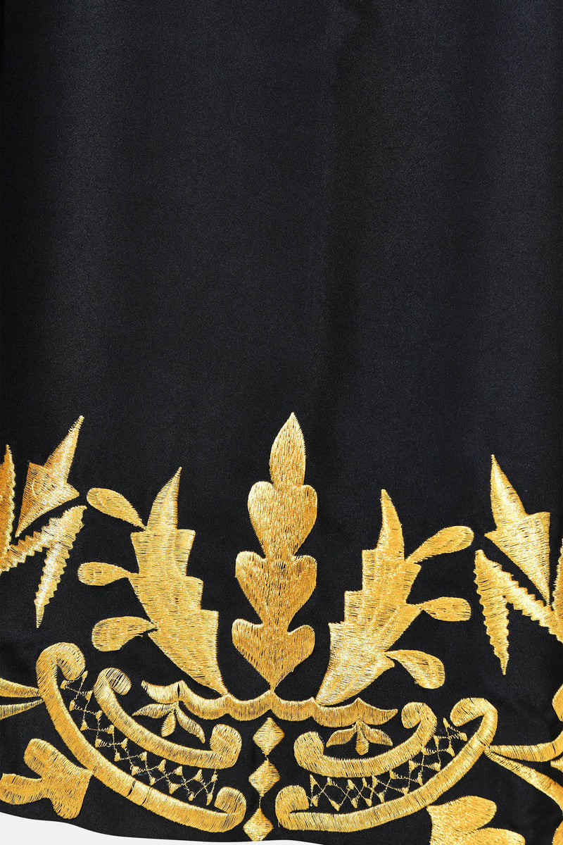 Her Majesty Embroidered Kaftan with Flared Sleeves