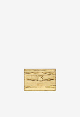 Tom Ford TF Metallic Cardholder in Croc-Embossed Leather Gold S0250T-LCL258 U2004