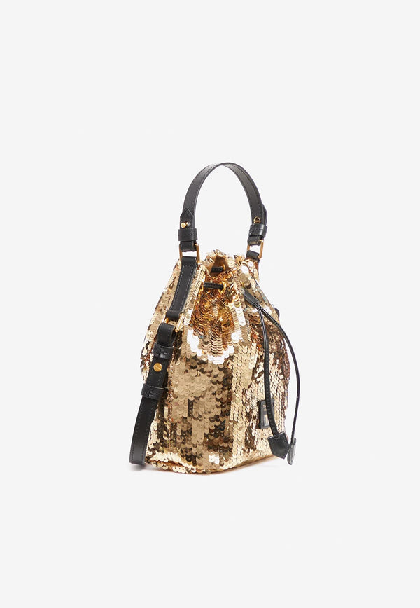 Tom Ford Sequin Embellished Bucket Bag S0421-ISA054G 3YN09 Gold