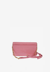 Tom Ford Logo plaque Crossbody Bag in Croc-Embossed Leather Pink S0437-LCL150G 1P003
