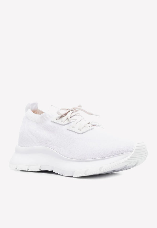Gianvito Rossi Glover Stretch Bouclé Low-Top Sneakers White S25213 W1WWT KIBBIAN KNIT BOUCLE WHITE