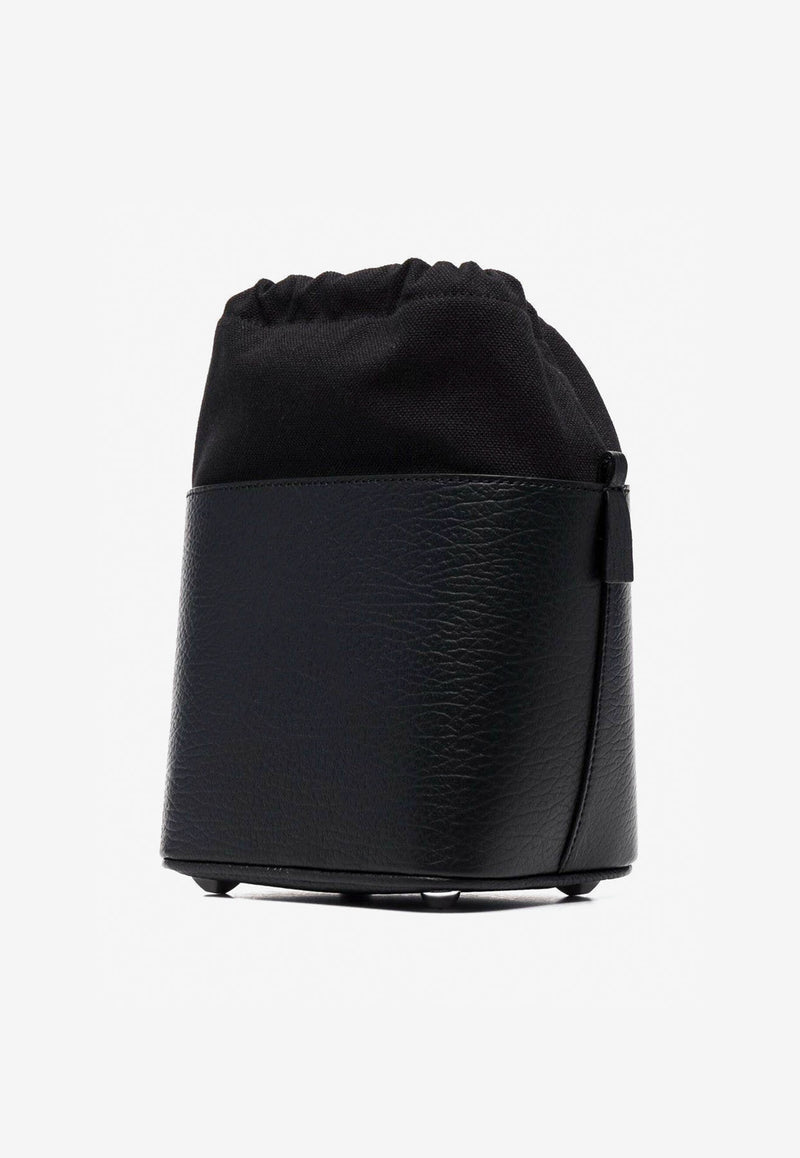 Maison Margiela Drawstring Bucket Bag in Bovine Leather Black S61WG0035P4348T8013