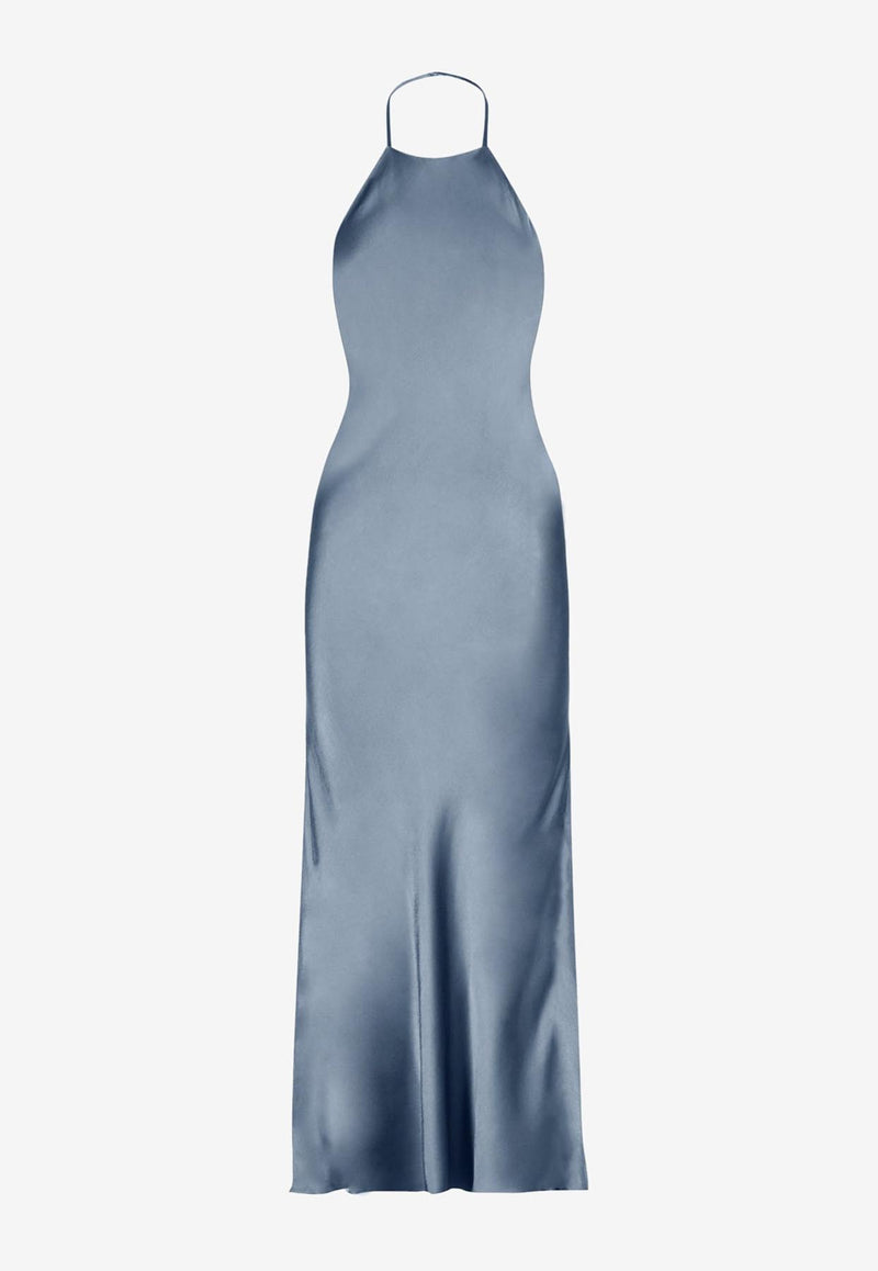 Shona Joy La Lune Halter Neck Midi Dress Light Blue SJ6027LIGHT BLUE