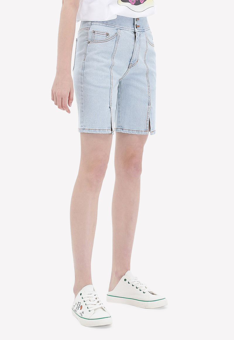 High-Waist Denim Shorts