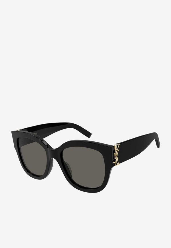 Saint Laurent Acetate Cat-Eye Sunglasses Gray SLM95/FBLACK