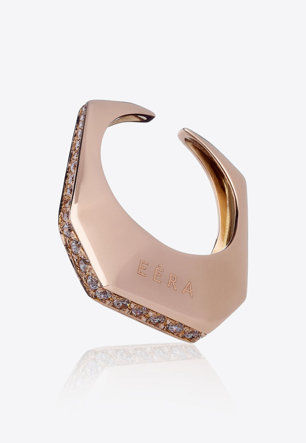 طلب خاص - سوار Sabrina Single Ear-Cuff متوسط ​​الحجم من الذهب الوردي عيار 18 قيراطًا مع الماس