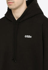 032c Content Oversized Logo Hoodie Black SS23-C-2040CO/M_032C-BLK