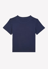 Vilebrequin Boys Tangon Turtle Print Cotton T-shirt Blue TAGU1P35-390
