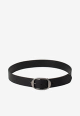 Tom Ford Oval Buckle Belt in Grained Leather Black TB279-LCL242Y 1N001