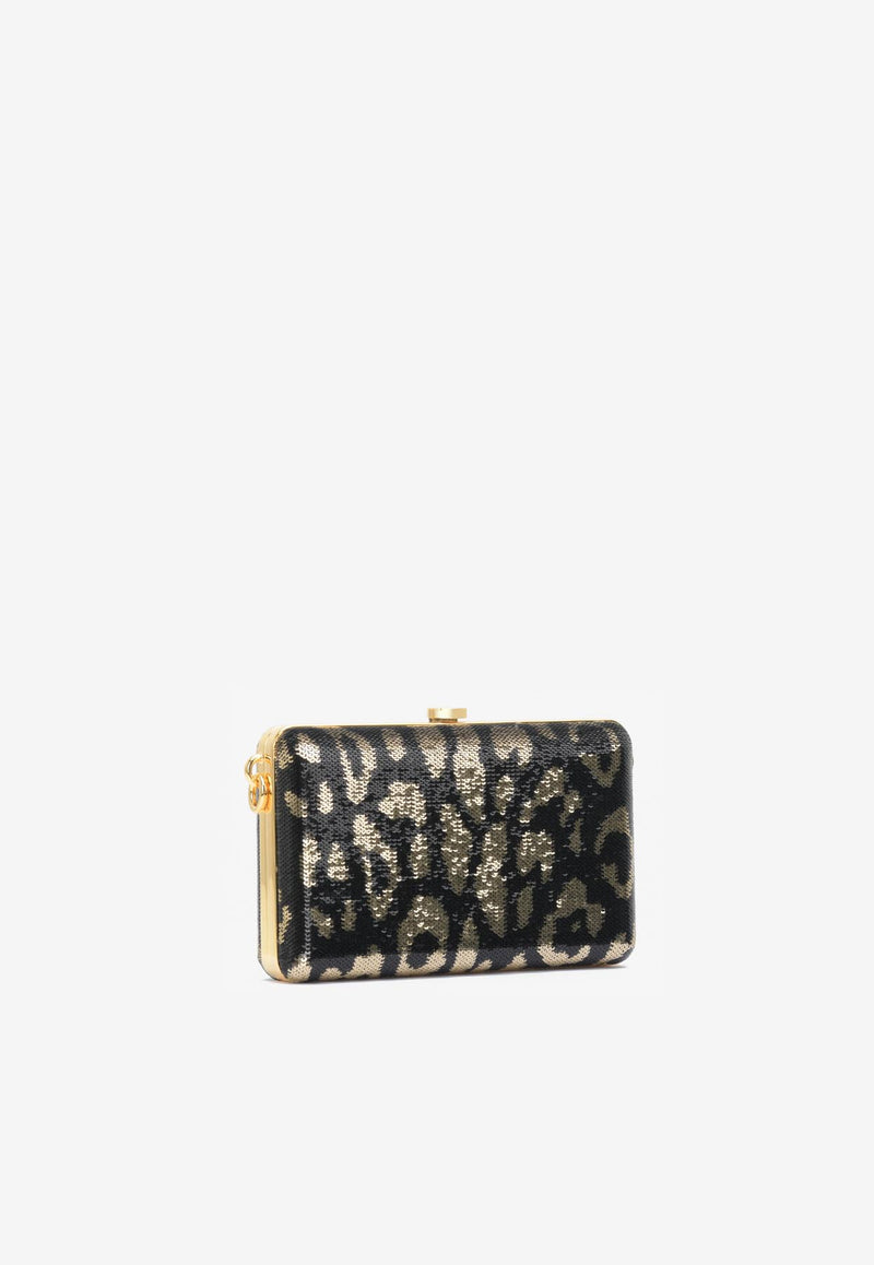 Tom Ford Sequined Leopard Clutch Black L1118T-X55 BLG