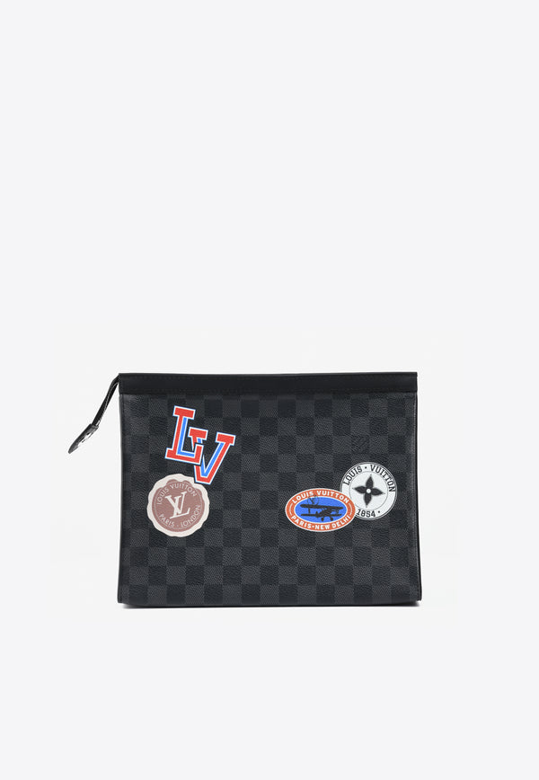 Voyage Logo-Embellished Pouch in Leather