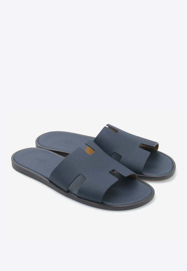 Hermès Izmir H Cut-Out Sandals in Calf Leather Navy H152415zh 11450