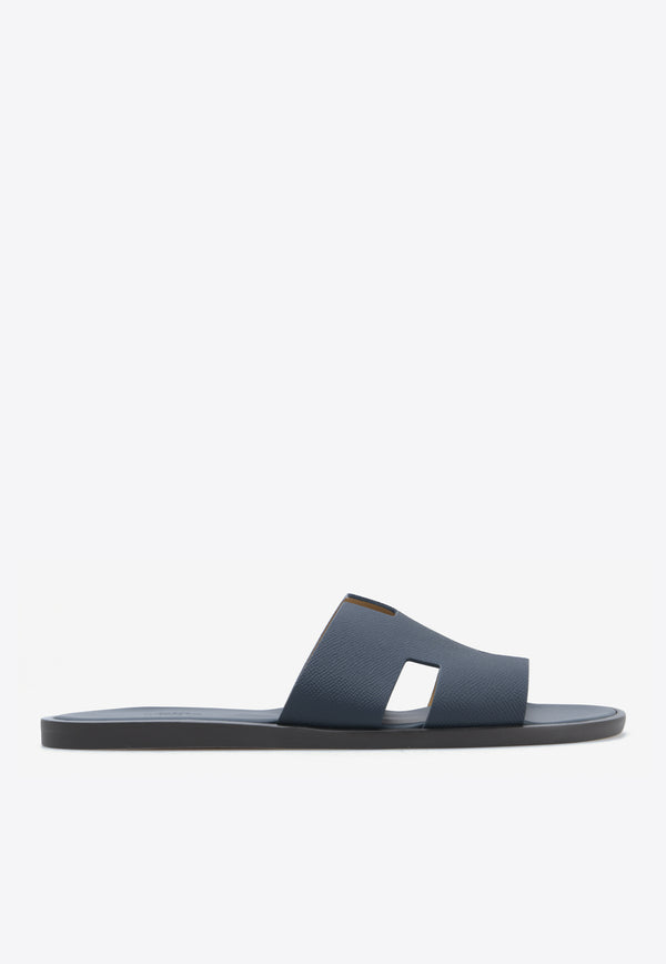 Hermès Izmir H Cut-Out Sandals in Calf Leather Navy H152415zh 11450