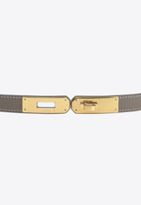 Hermès Kelly 18 Epsom Calfskin Belt with Gold Plated Buckle Etoupe H069853cc37