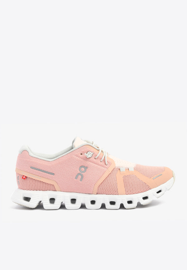 Cloud 5 Low-Top Mesh and Leather Sneakers Rose